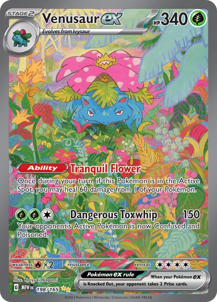 Venusaur ex - 198/165 card artwork