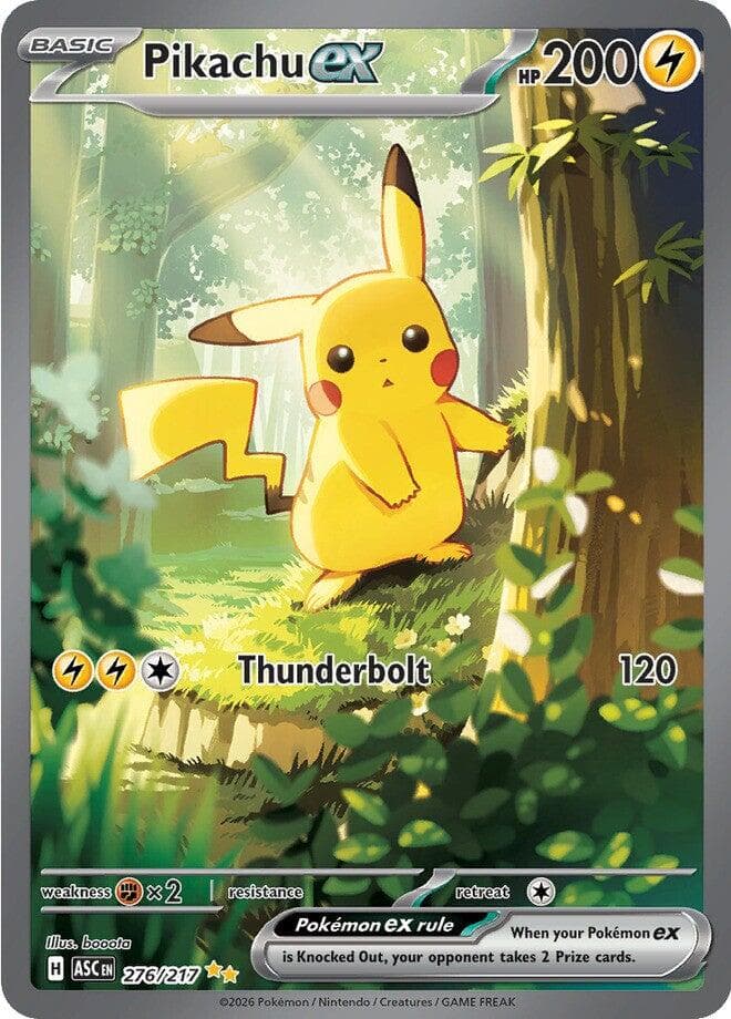 Pikachu ex - 276/217 card artwork